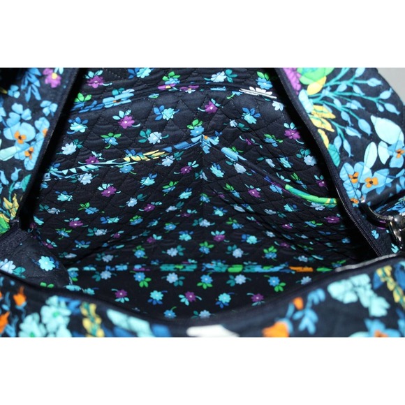 Vera Bradly Set Weekender Floral Travel Cargo Duffle Bag Midnight Blues H14591 - Picture 10 of 16